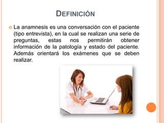 anamnesis significado|Anamnesis .